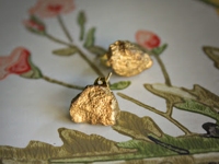 Hello Hydrangea Golden Rock Earrings